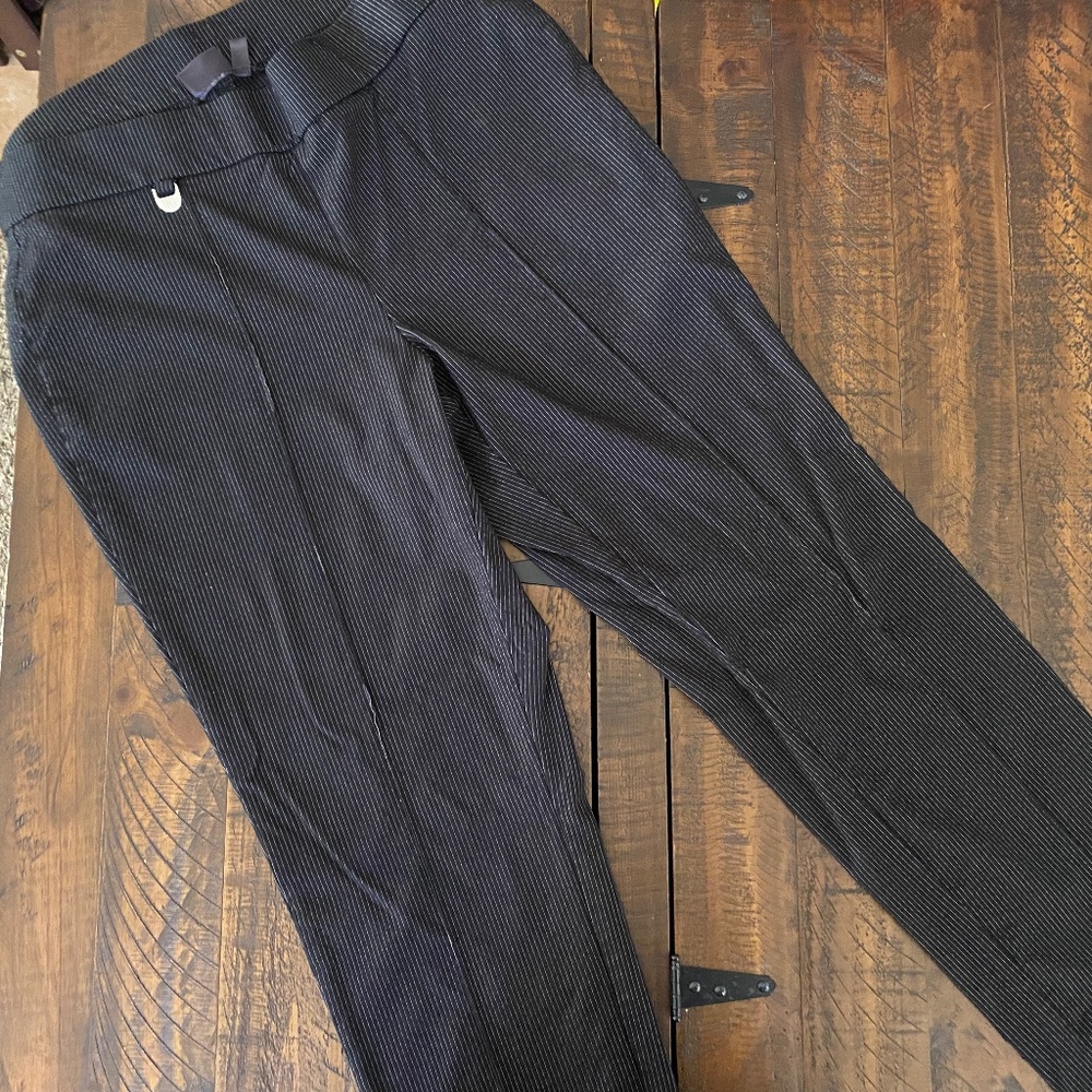 18W Black Striped Slacks great for work!!